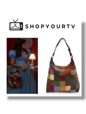 OG: Vintage Lucky 𖣴 Ugly Betty Bag Patchwork Leather Suede Hobo Handbag 𖣴 aso TV